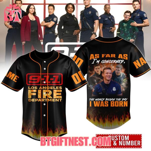 911 Los Angeles Fire Department Custom Name Limited Edition Baseball Jersey