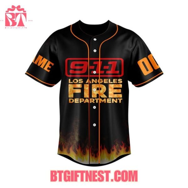 911 Los Angeles Fire Department Custom Name Limited Edition Baseball Jersey