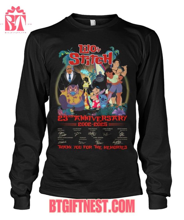 Lilo & Stitch 23rd Anniversary 2002-2025 Thank You For The Memories 2D T-Shirt