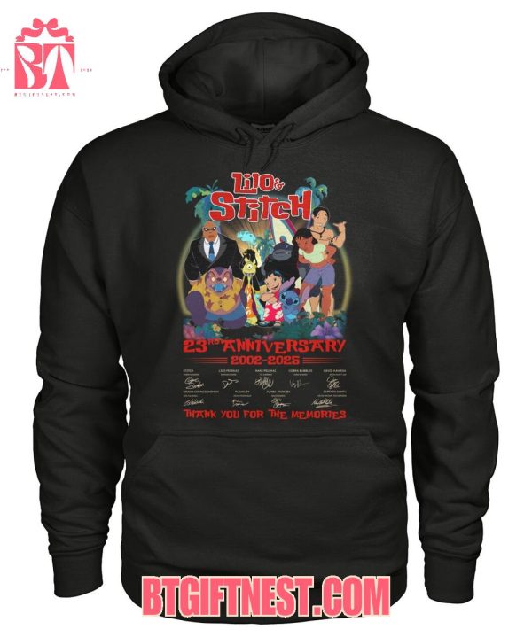 Lilo & Stitch 23rd Anniversary 2002-2025 Thank You For The Memories 2D T-Shirt