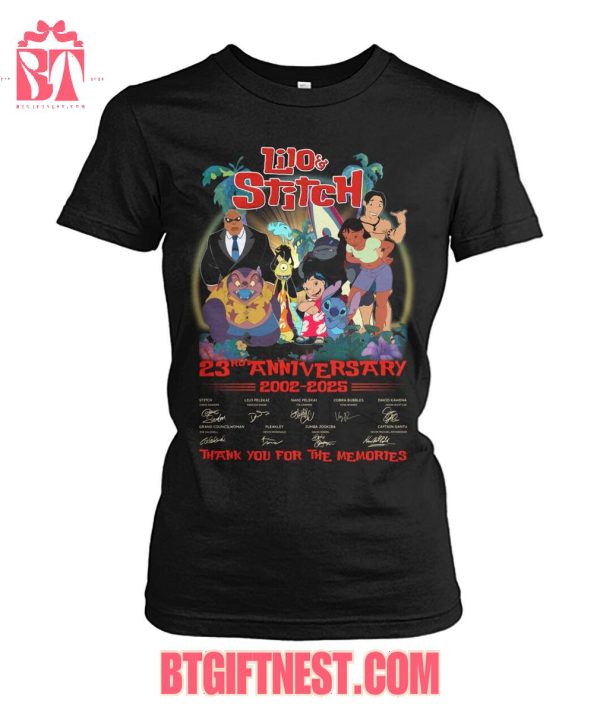 Lilo & Stitch 23rd Anniversary 2002-2025 Thank You For The Memories 2D T-Shirt