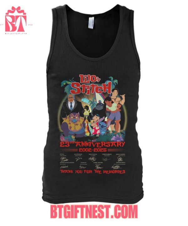 Lilo & Stitch 23rd Anniversary 2002-2025 Thank You For The Memories 2D T-Shirt