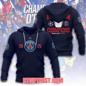 Paris Saint-Germain European Champions Munich 25 Final Limited Edition 3D T-Shirt